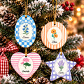 Personalized Ceramic Birth Flower Ornament