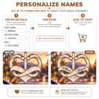 Personalized Infinity Heart Cross Christmas Ornament – Couple Gift