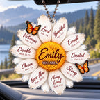 Personalized Name Faith & Love Daisy Ornament – Christian Gift