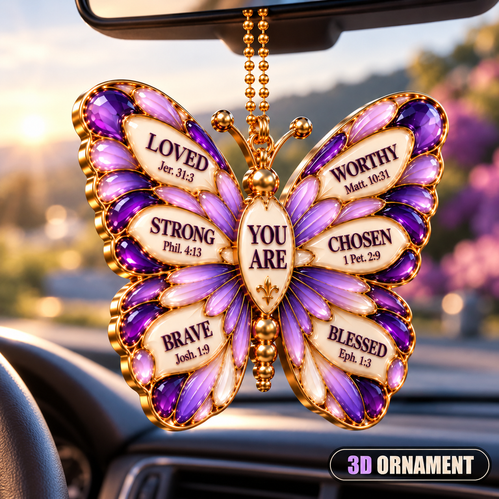 You Are Loved 3D Butterfly Ornament – Inspirational Christian Gift