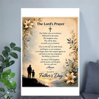 The Lord's Prayer Poster Wall Art - Our Father Prayer Poster Wall Decor - Inspirational Bible Verse Gift for Jesus Lovers, Dad & men