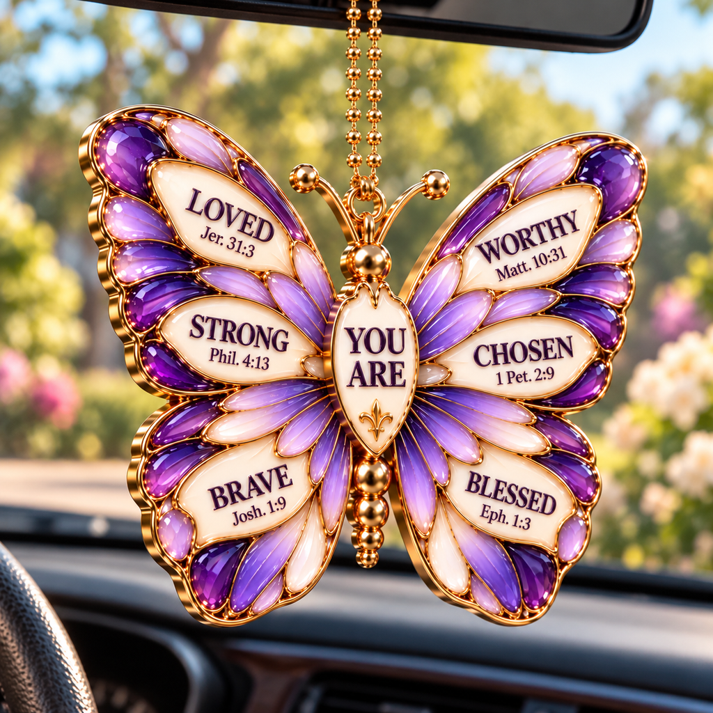 You Are Loved 3D Butterfly Ornament – Inspirational Christian Gift