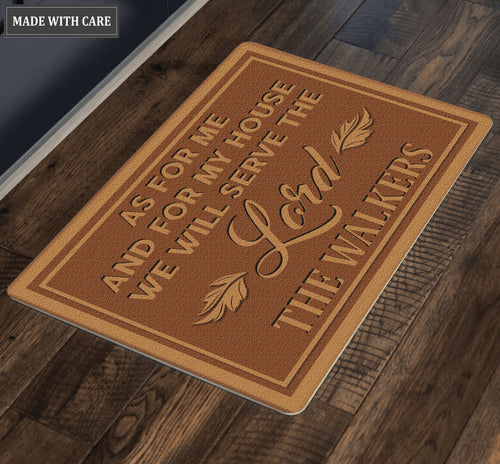 As For Me And For My House Personalized Doormat