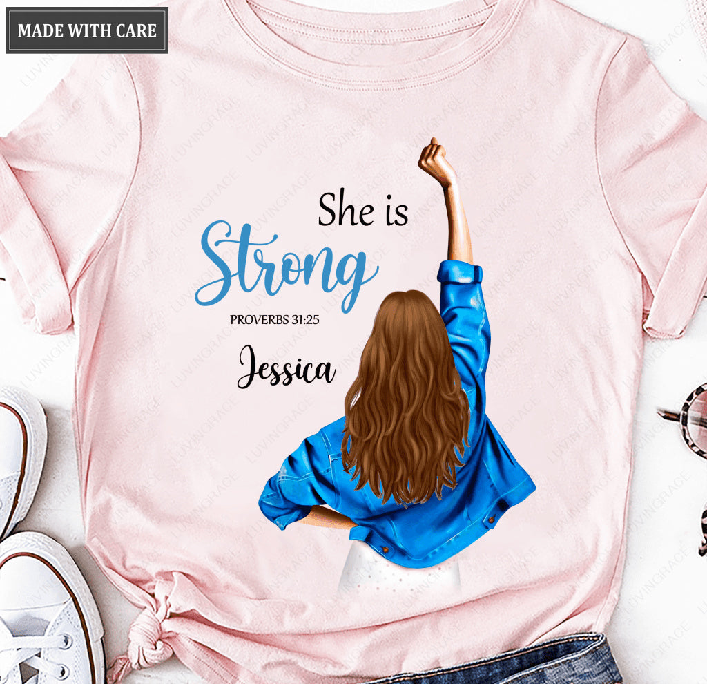 I Am Strong Personalized Tshirt