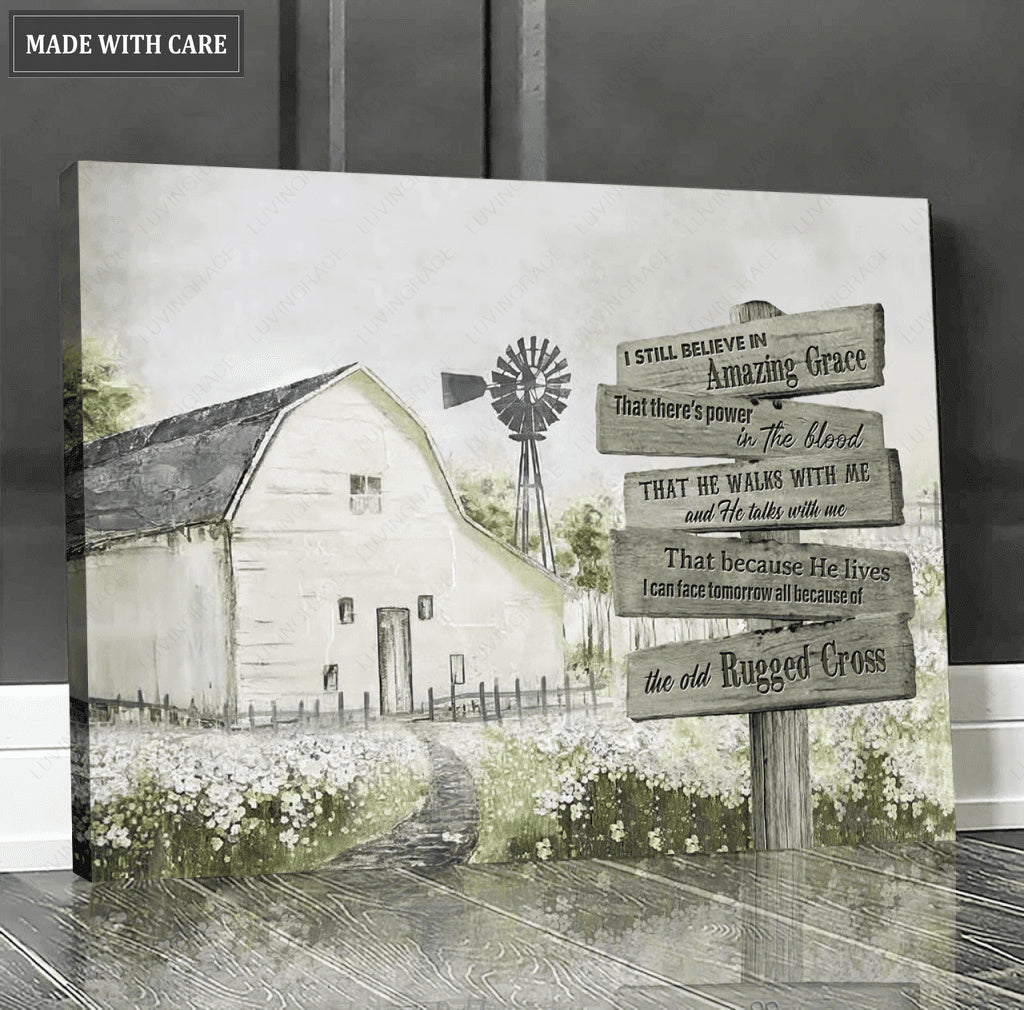 I Can Face Tomorrow Farm House Vintage Wall Art
