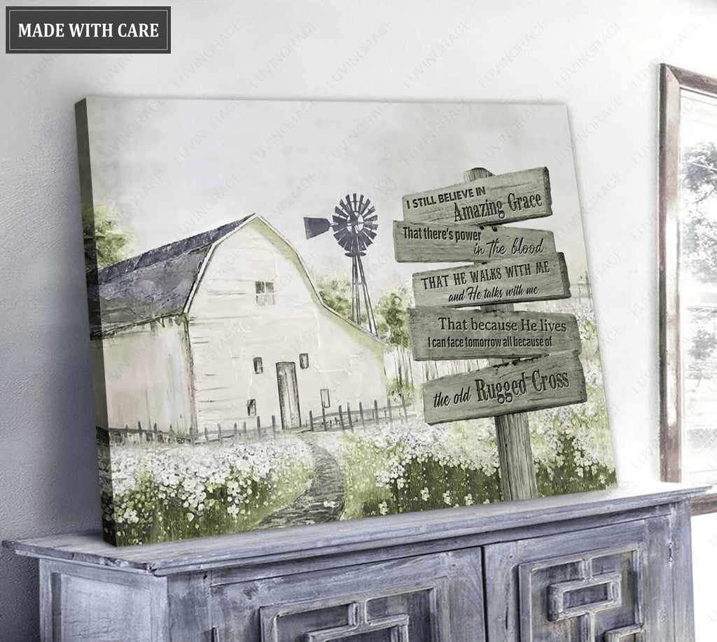 I Can Face Tomorrow Farm House Vintage Wall Art