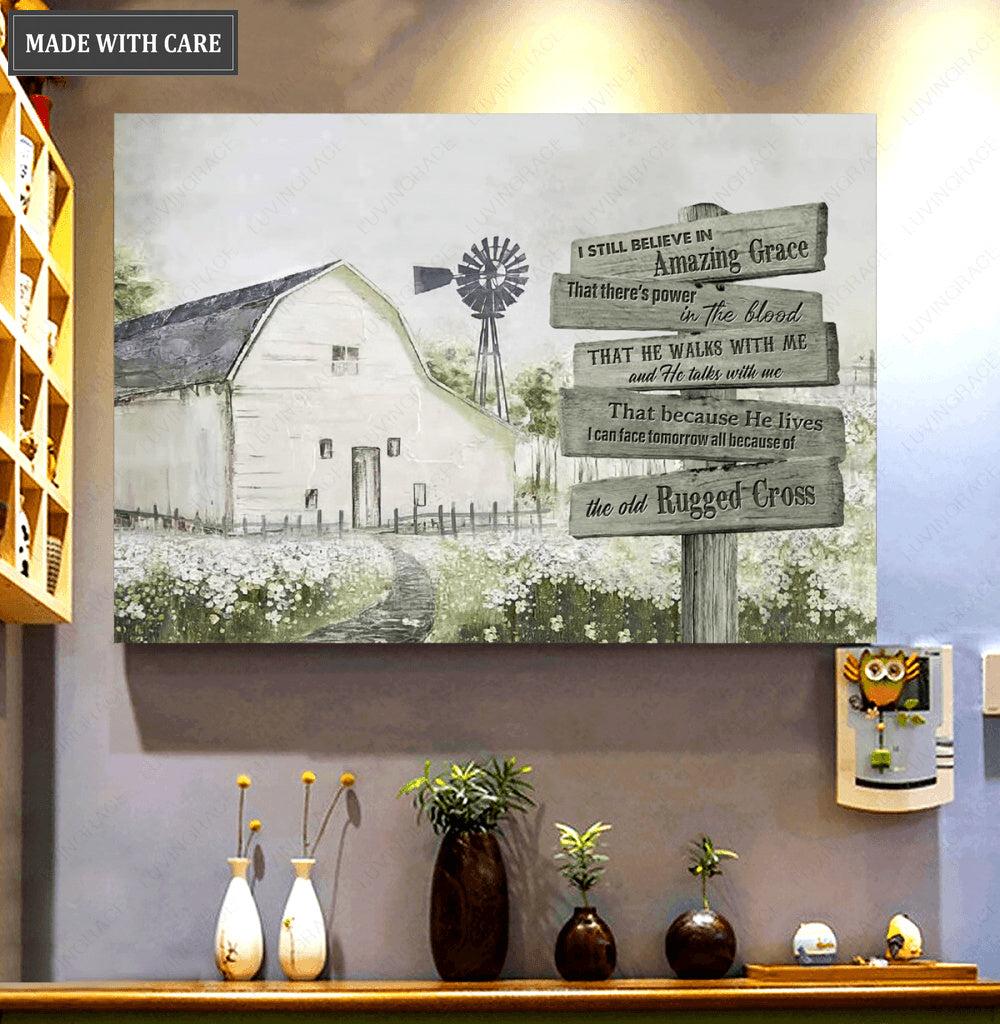 I Can Face Tomorrow Farm House Vintage Wall Art
