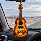 The Lord Is My Strength and Song – Christian Faith Guitar 3D Ornament