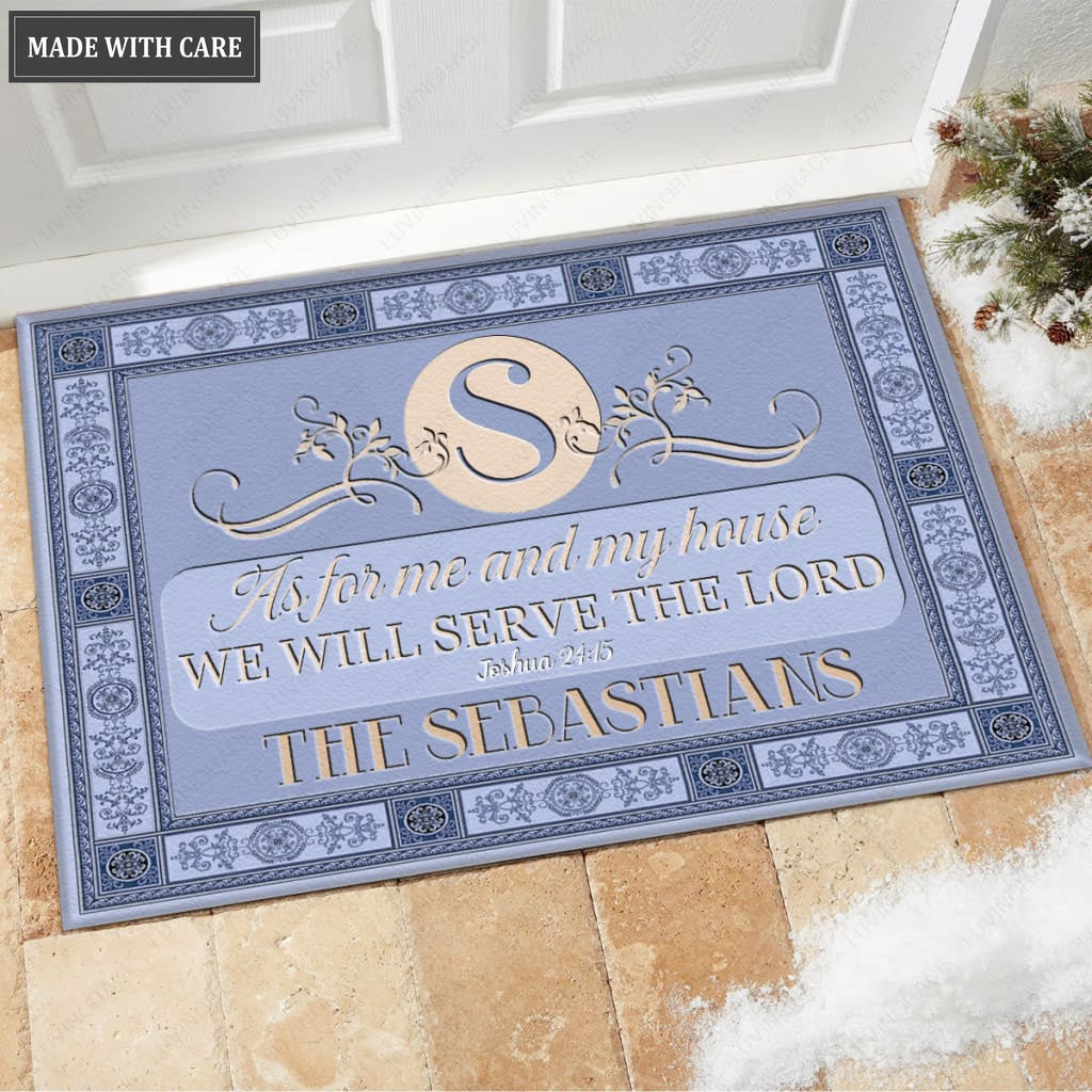 Luvingrace M39 Decorative Monogram Collection As For My House Personalized Doormat