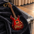 Where Words Fail Music Speaks – 3D Guitar Ornament