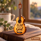 Be Still and Know That I Am God 3D Guitar Ornament – Christian Faith Gift