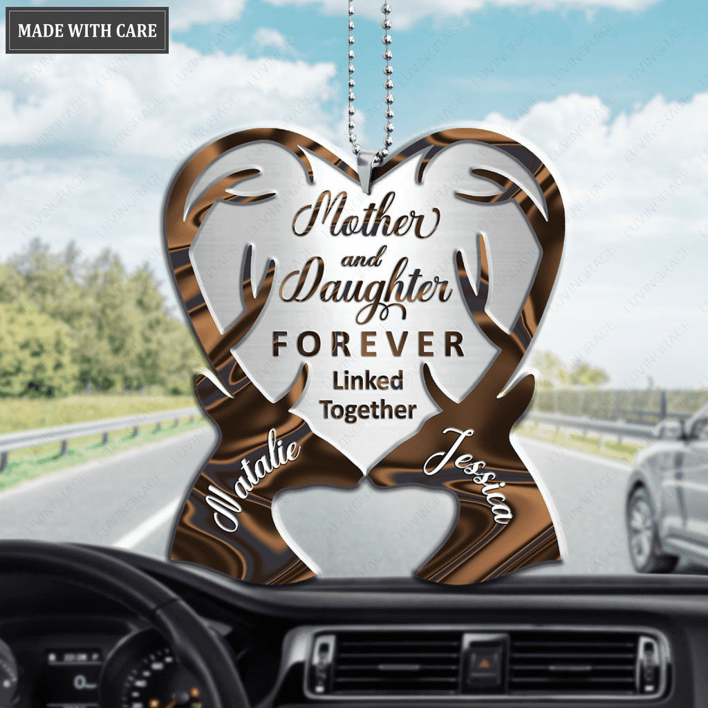 Hologram Deers Mother And Daughter Personalized Ornament