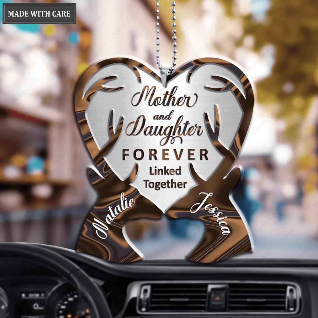 Hologram Deers Mother And Daughter Personalized Ornament