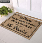 Personalized May God Bless Our Home Doormat
