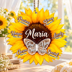 Personalized Name God Says You Are Sunflower Car Ornament - Inspirational Gift for Her