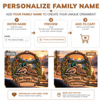 3D Raised Personalized Name Duck Family Christmas Ornament