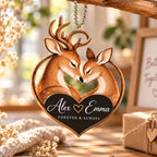 Personalized Names Forever & Always Deer Couple Ornament – Anniversary Gift