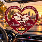 Personalized Names God Blessed Our Journey Sloth Ornament – Christian Couple Gift