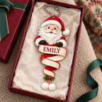 Personalized Name Santa Claus Ornament – Custom Christmas Keepsake