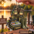 Fishing Lover With Custom Name Christmas Gift - Personalized 3D Ornament
