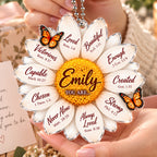 Personalized Name Faith & Love Daisy Ornament – Christian Gift
