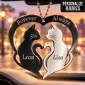 Personalized Names Forever Always Cats Ornament - Gift for Cat Lovers