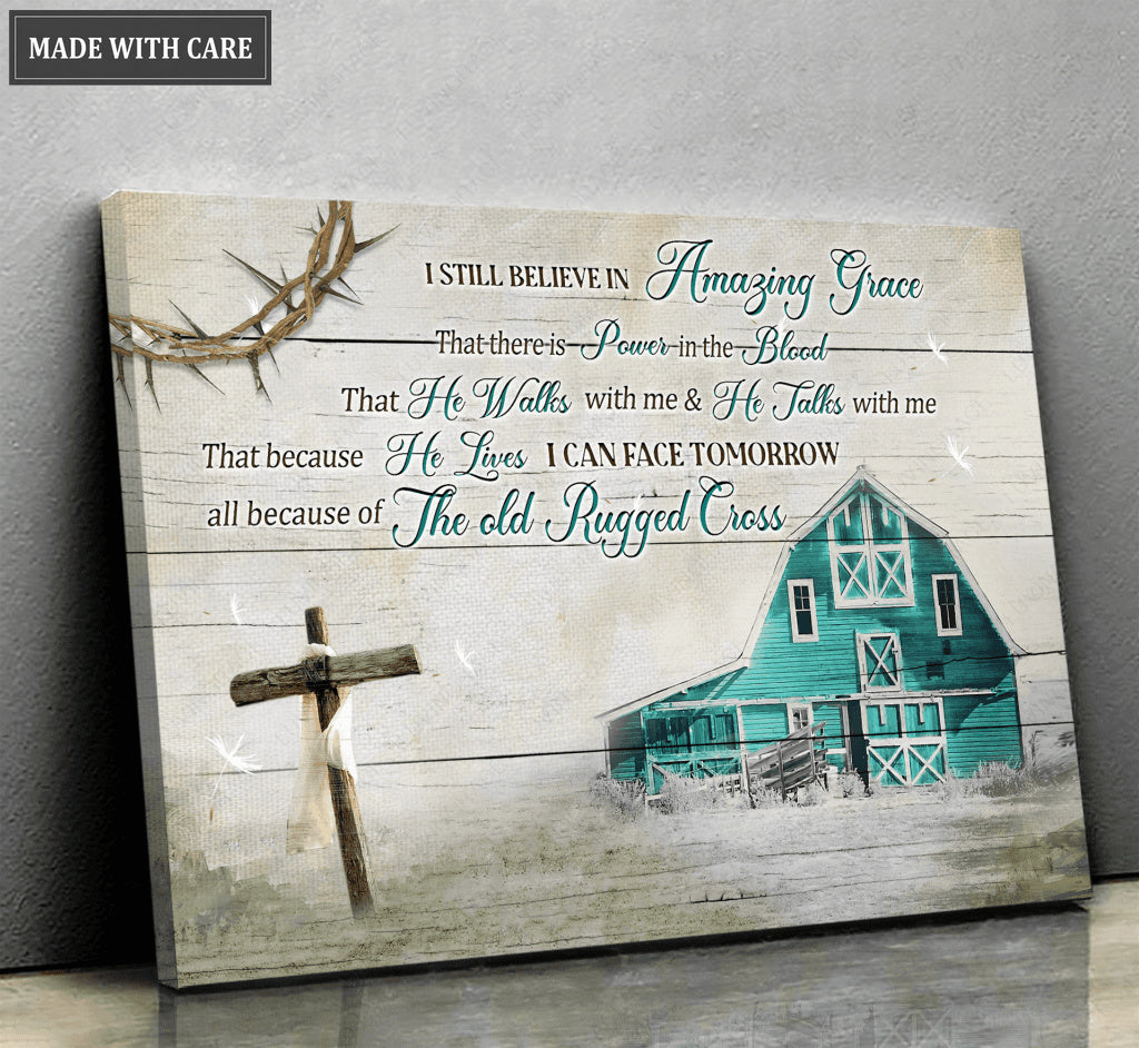 Teal Barn I Can Face Tomorrow Wall Art
