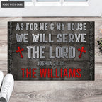 Me My House And The Lord We Serve Personalized Doormat