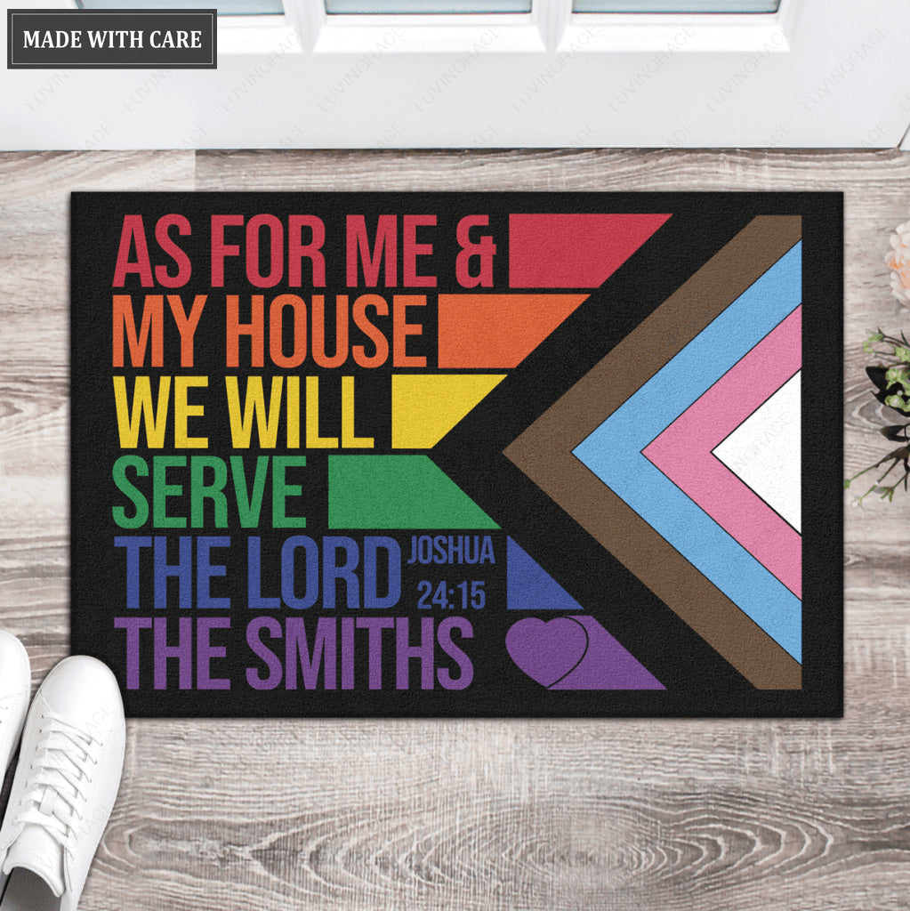 Welcome Everyone As For Me And My House Personalized Doormat