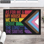Welcome Everyone As For Me And My House Personalized Doormat