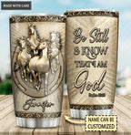 Personalized Just Know Him Horses Tumbler