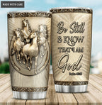 Personalized Just Know Him Horses Tumbler