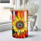 Sunflower God Says Ceramic Jar