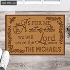 Bird On A Branch Serve The Lord Personalized Doormat