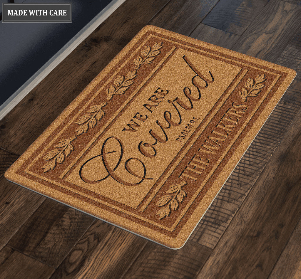 Personalized We Are Covered Doormat