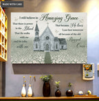 Church Amazing Grace White Flower Field Wall Art