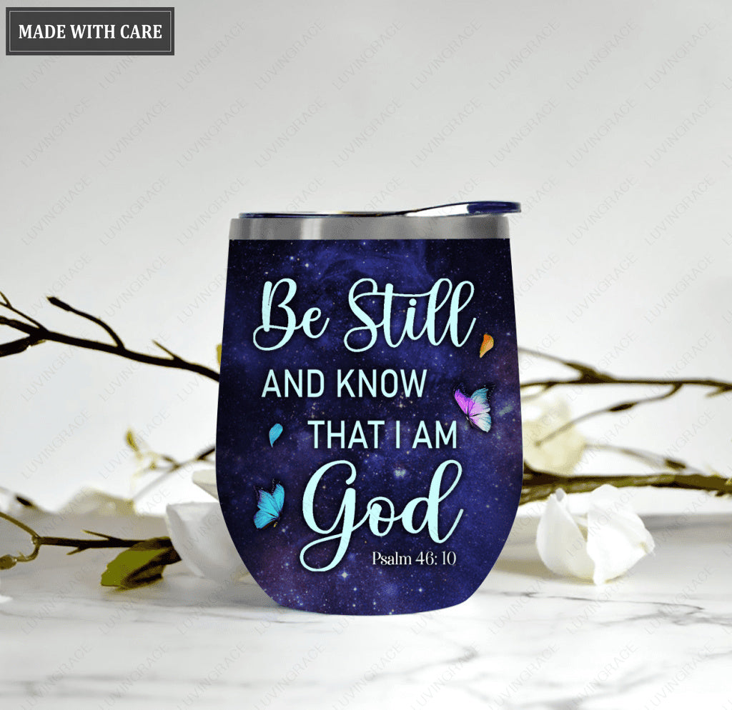 Rainbow Sunflower Faith Personalized Wine Tumbler