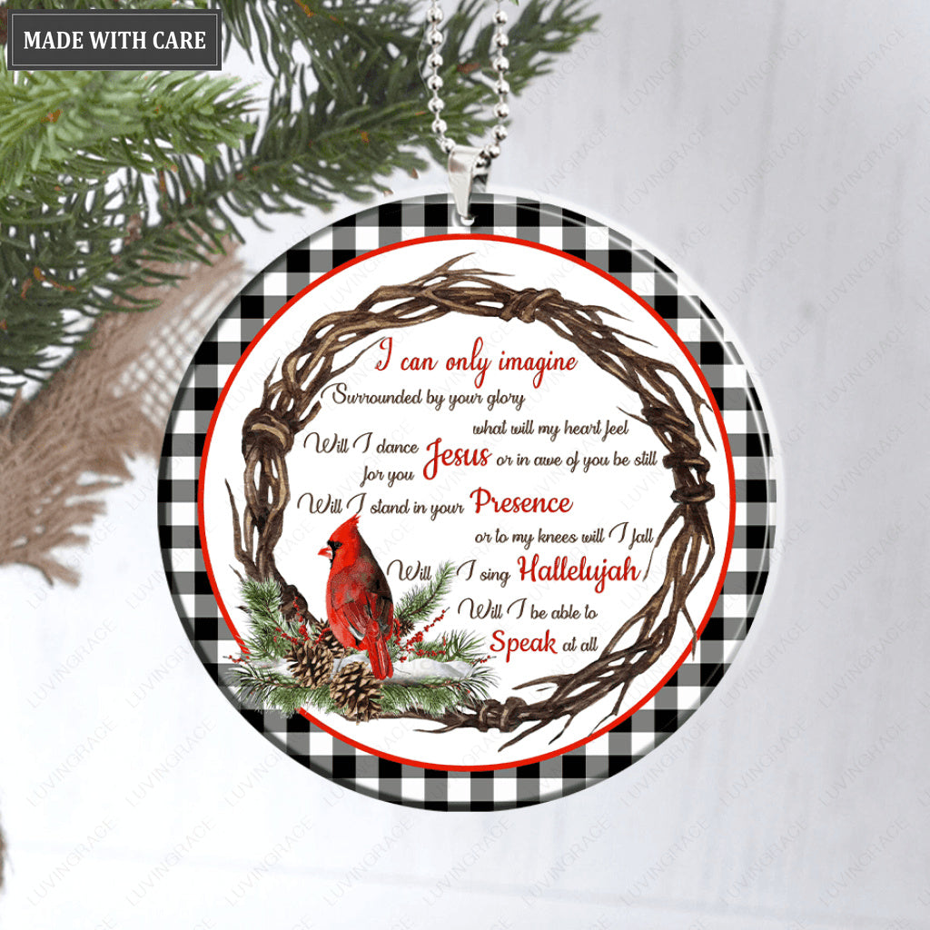 Christmas Wreath Cardinal By Glory Ornament