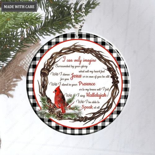 Christmas Wreath Cardinal By Glory Ornament