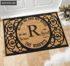 Letter Monogram Serve The Lord Personalized Non-Slip Doormat