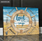 Ship Rudder God Says You Are Wall Art