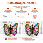 Personalized Butterfly Cross Ornament, Custom Name God Says You Are Christian Gift for Her, Gift for women