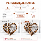 Personalized Memorial Cross Heart Ornament – God Blessed the Broken Road Car Ornament - Ideal Gift for Couples, Gift for Jesus Lovers