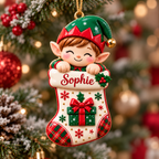 3D Personalized Christmas Stocking Ornament – Choose Your Character