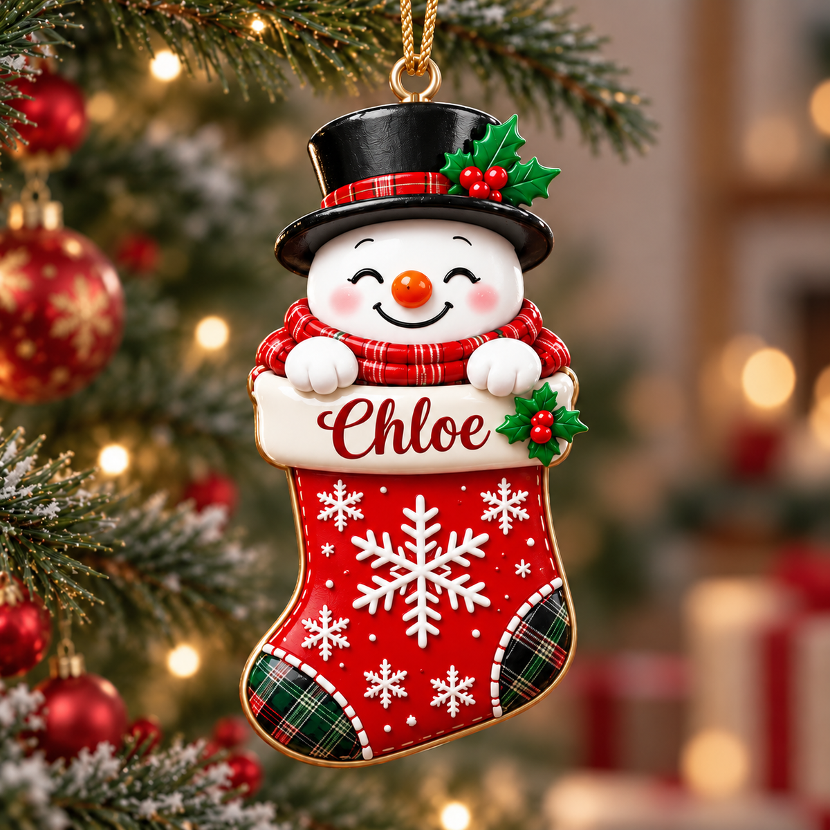 3D Personalized Christmas Stocking Ornament – Choose Your Character