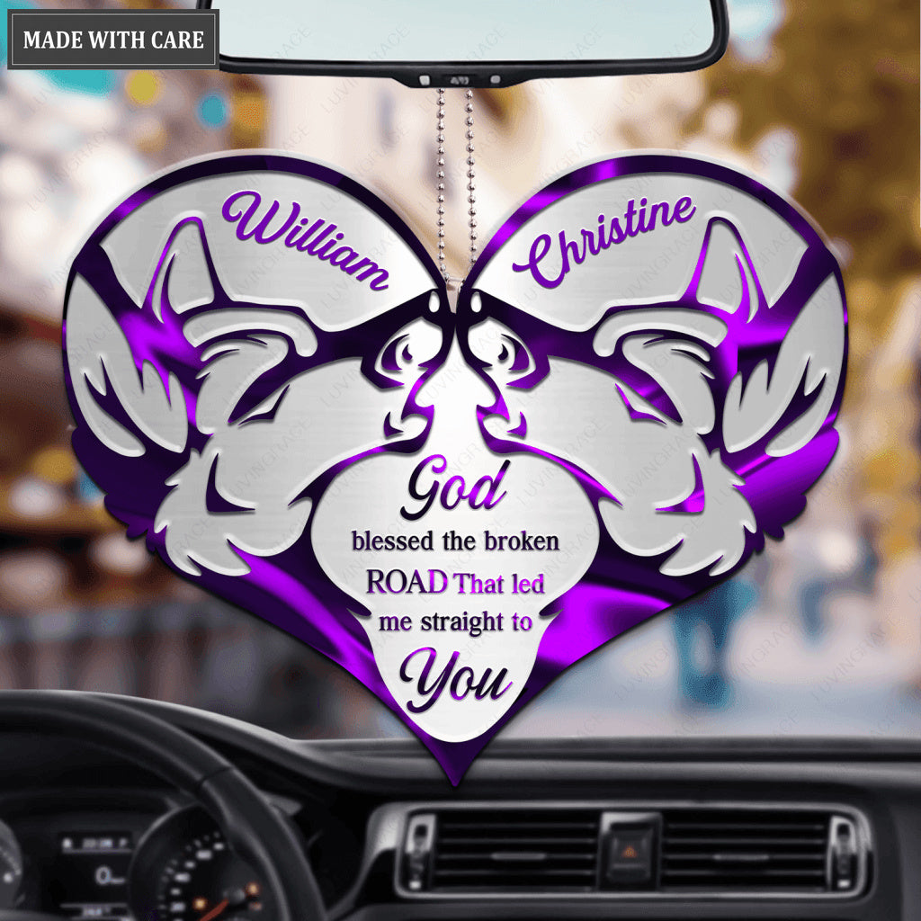 Wolves And Heart God Blessed Personalized Ornament