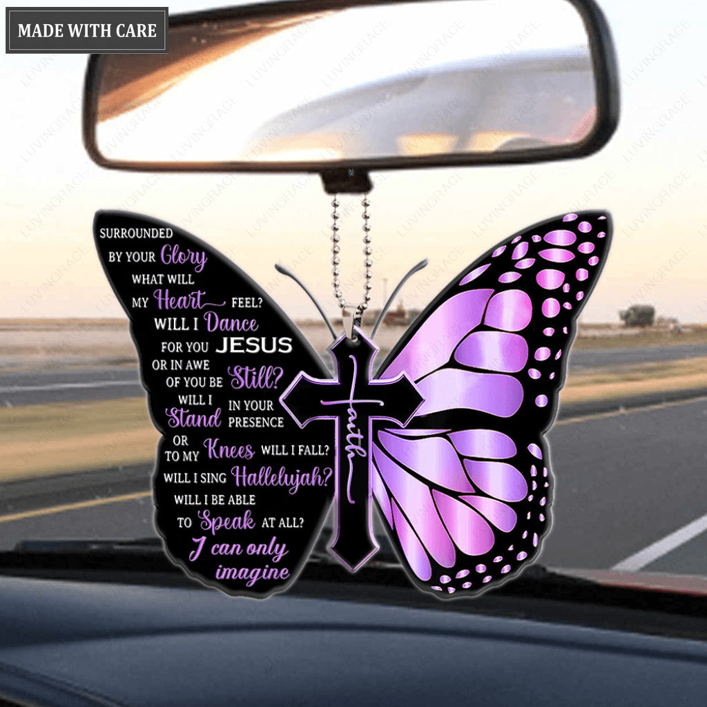 Butterfly Surrounded By The Glory Car Hanging Ornament