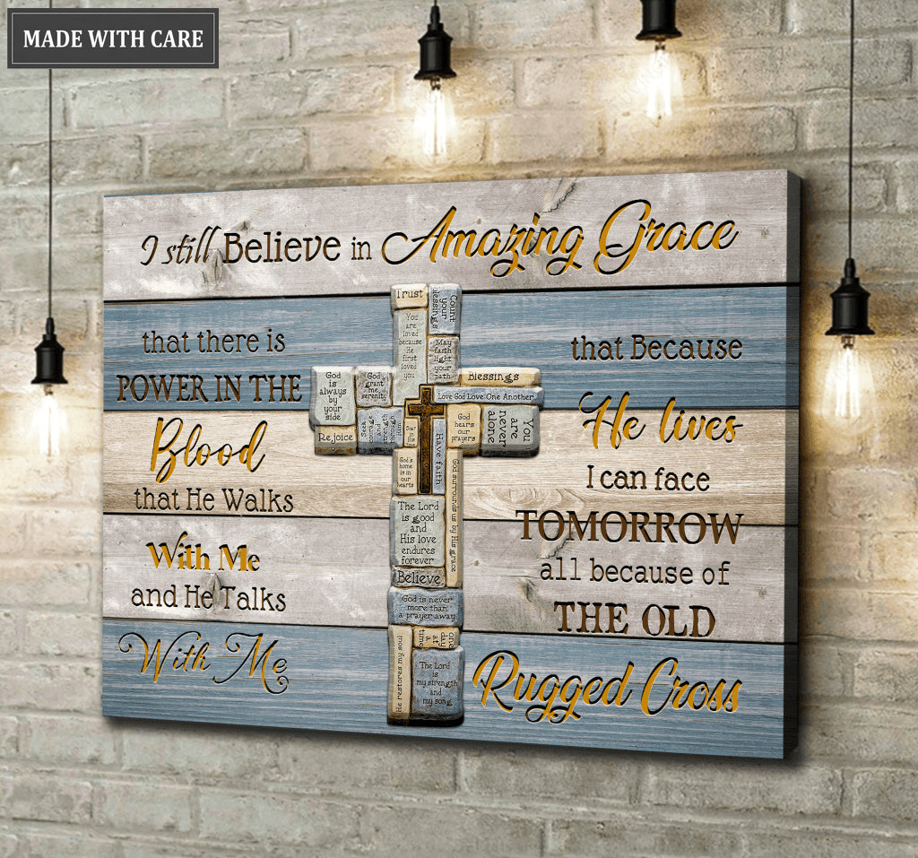 Christian Cross Amazing Grace Wall Art
