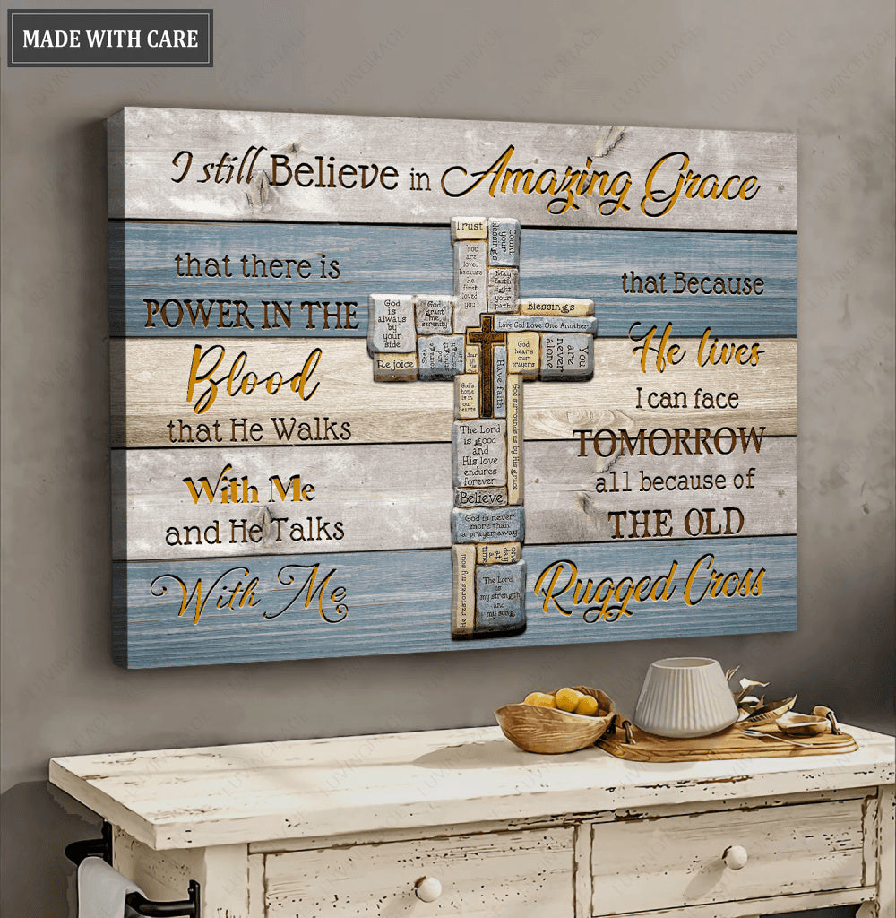 Christian Cross Amazing Grace Wall Art
