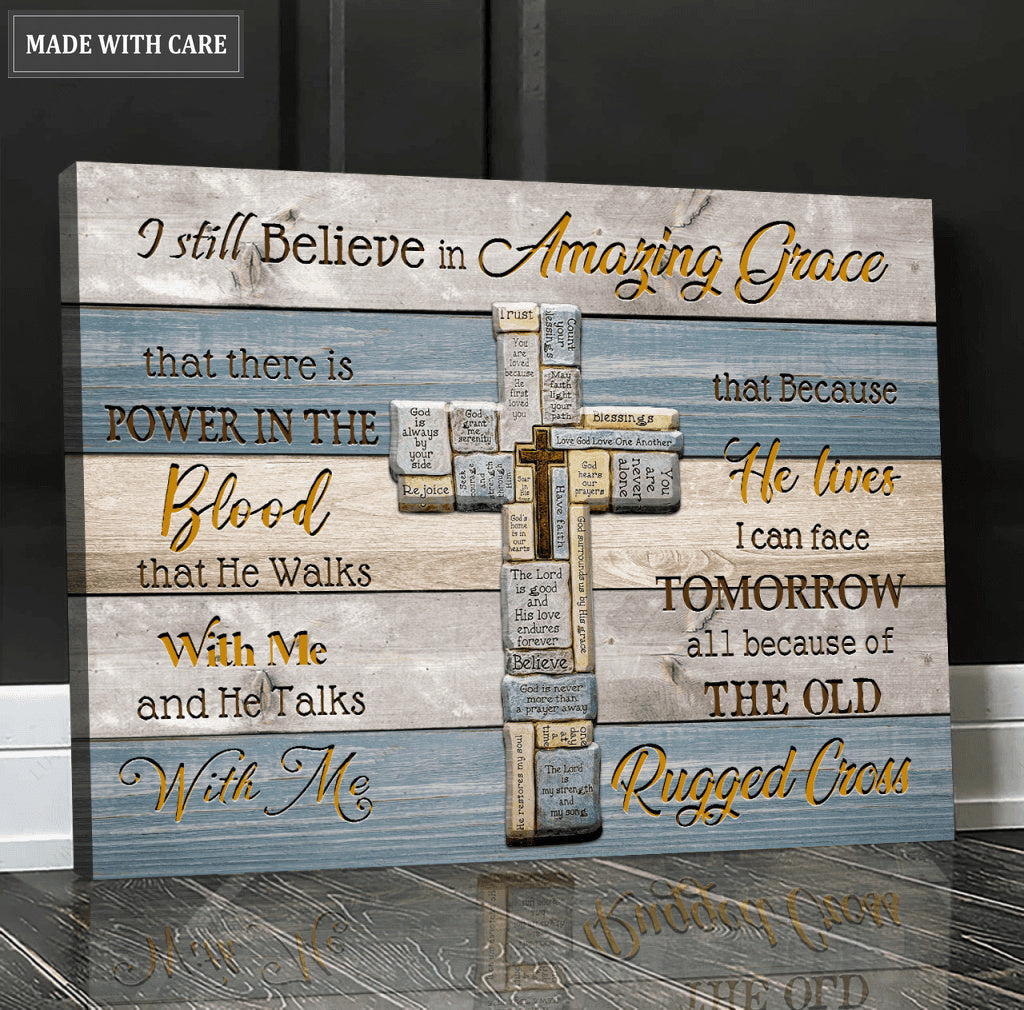 Christian Cross Amazing Grace Wall Art